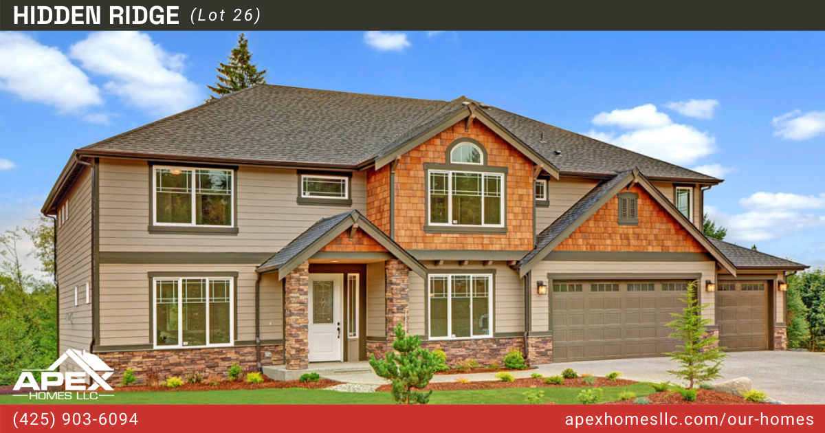 Hidden Ridge (Lot 26) - Apex Homes LLC - Beautiful, Quality Home Builds